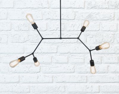 Подвес DNA 103685.05.05 черный, 60 W max x 6 лампы