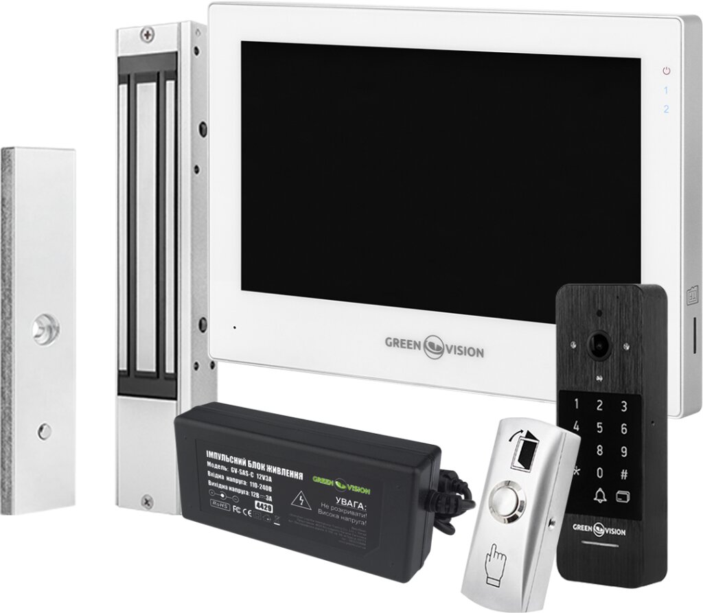 Комплект контроля доступа с магнитным замком 280 кг и домофоном GV-901