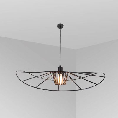 Светильник подвесной черный LADY 35160.05.05 ImperiumLight, диаметр 60 см, изогнутый