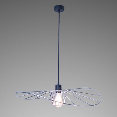 Светильник подвесной черный/хром LADY 35160.05.09 ImperiumLight, диаметр 60 см, изогнутый