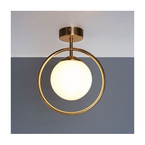 Светильник потолочный Ellada 354122.49.01 E14 - 1, медь/ белый