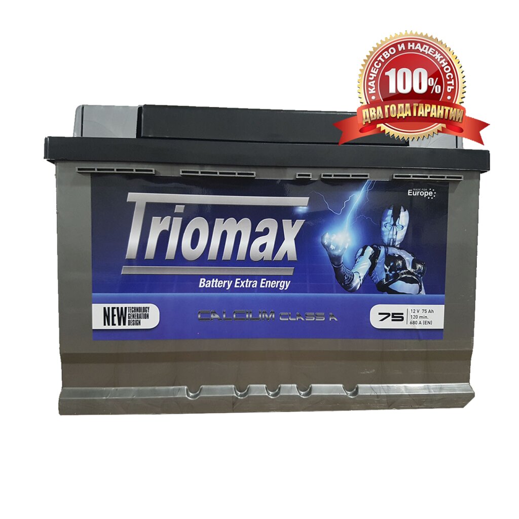 Аккумулятор Westa STANDARТ TRIOMAX 6СТ-75 АЗ + справа