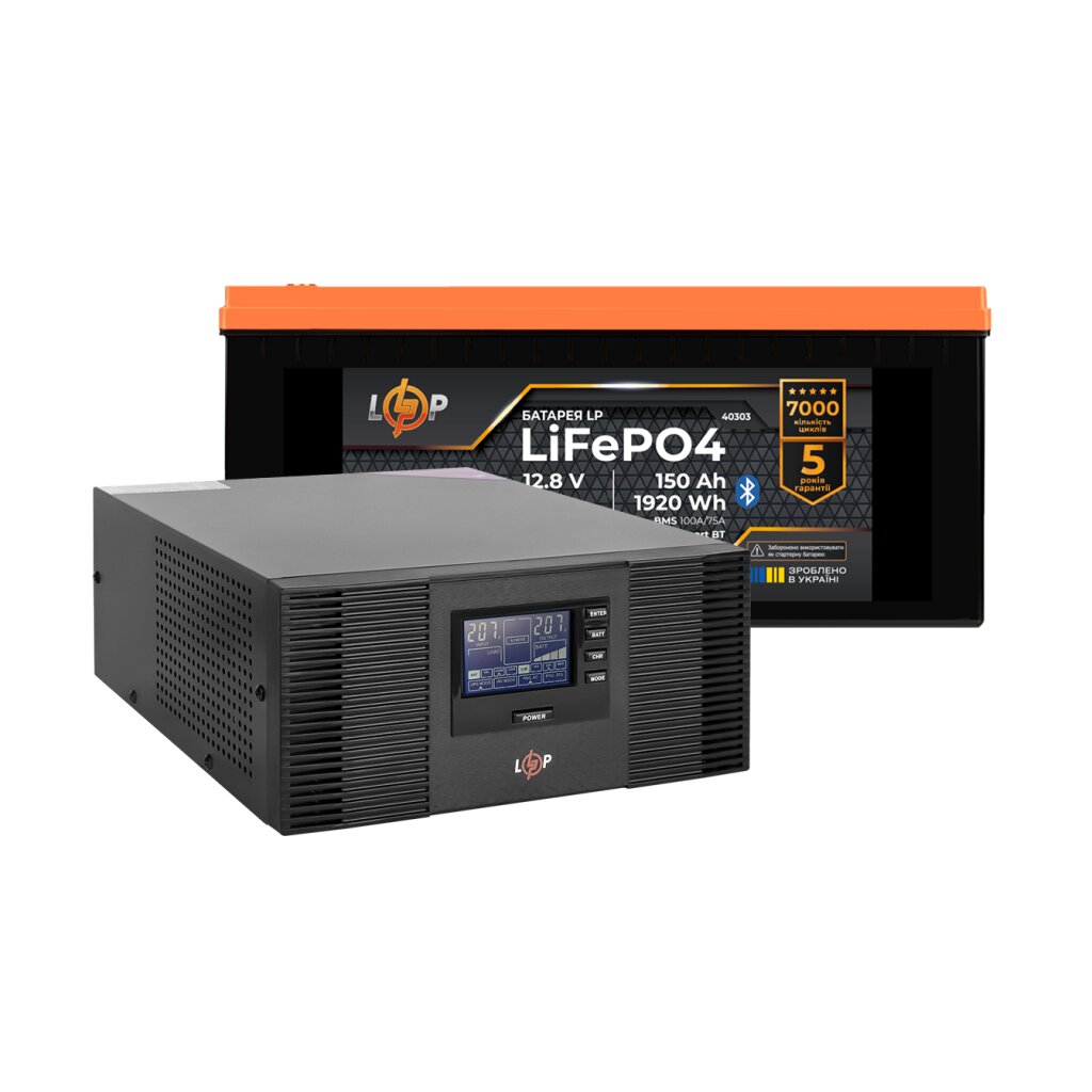 Комплект резервного питания LogicPower ИБП 1050W + литиевая (LiFePO4) батарея 1920 Wh