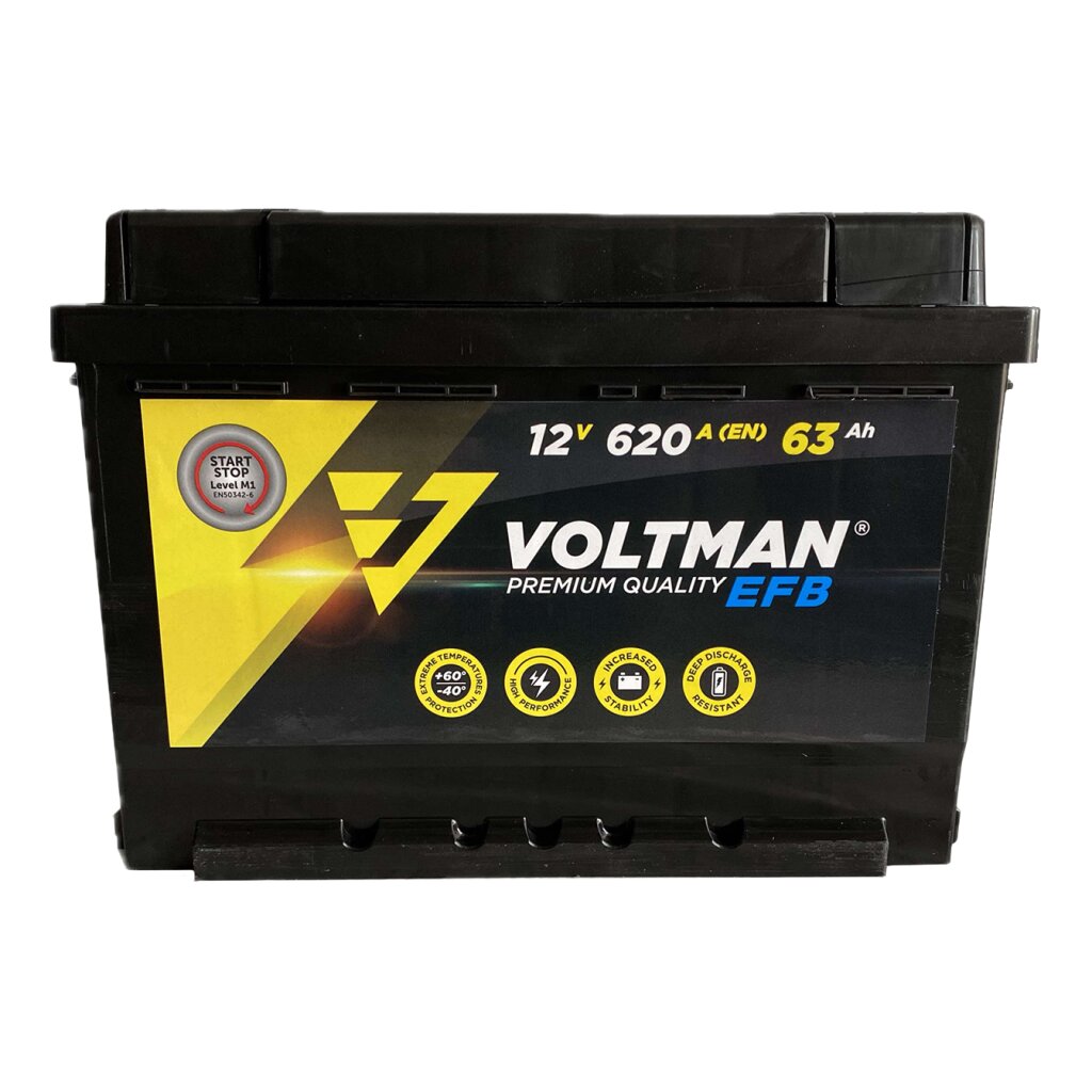 Аккумулятор Westa EFB VOLTMAN 6CТ-63 А + слева