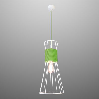 Подвесной светильник Corset 84150.01.41 белый, салатовый провод, E27
