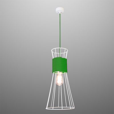 Подвесной светильник Corset 84150.01.60 белый, зеленый (трава) провод, E27