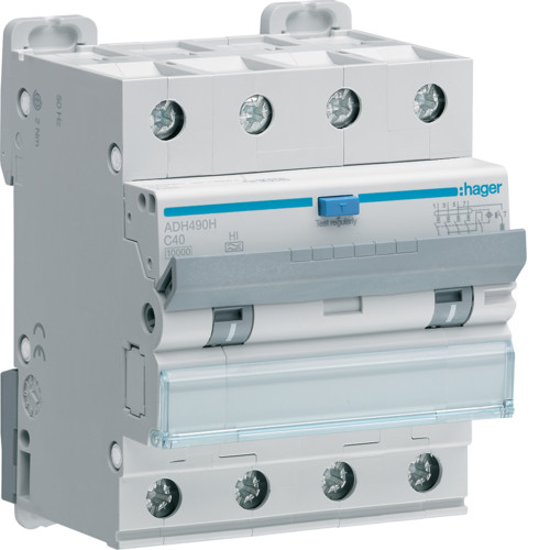 Диференційний автоматичний вимикач 4P 6kA C-32A 30mA Hi