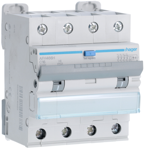 Диференційний автоматичний вимикач 4P 6kA C-16A 300mA Hi