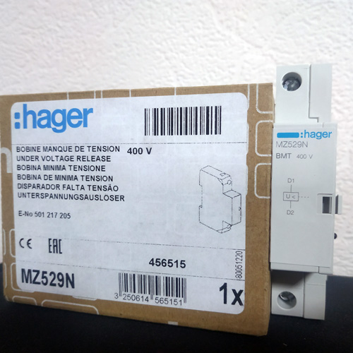 Hager MZ529N для атоматов защиты двигателя 400В