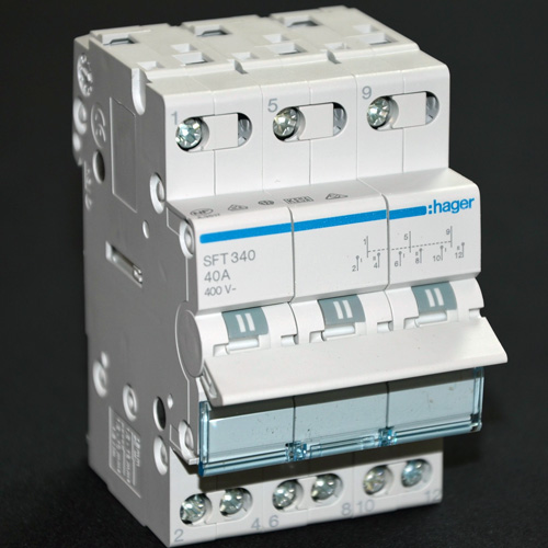 SFT340 Нager перекидной рубильник трехфазный 40а