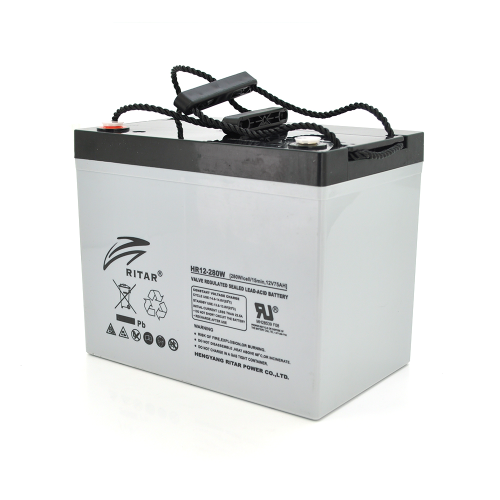 Аккумуляторная батарея AGM RITAR HR12280W, Gray Case, 12V 75.0Ah ( 260 х 169 х 211 (219 ) 24.80kg Q1