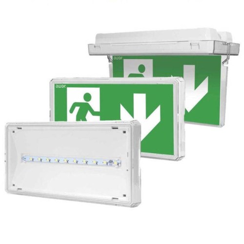 Светильник AWEX аварийный EXIT 3W LED  320 lm STANDARD IP65 3h battery SA/SE white color