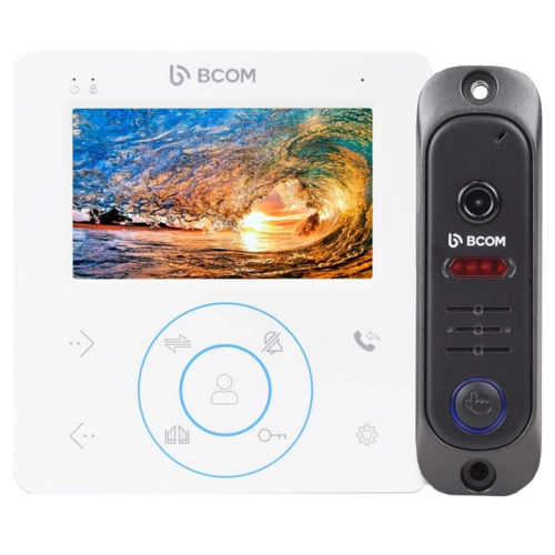 BCOM BD-480 White Kit Комплект видеодомофона
